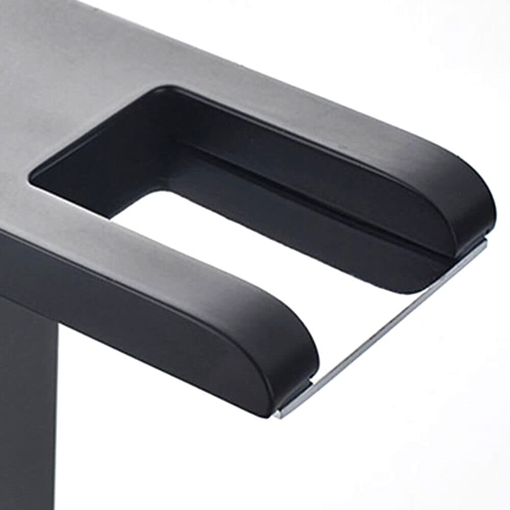 Robinet de lavabo cascade LED avec 3 couleurs changeantes RVB pour salle de bain lavabo mitigeur monocommande (noir)