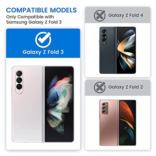 Image of Tempered Glass Compatible for Samsung Z Fold 3 | Edge to Edge Coverage Screen Protector Guard | Full Screen Protector (Pack Of 1)