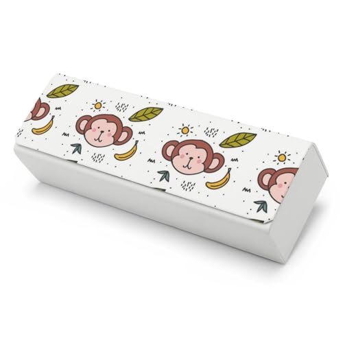 Étui à lunettes de soleil pour homme et femme avec motif singe banane de voyage