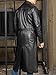 Jild Vintage Classic Leather Trench Coat Men - Full Length Duster Overcoat Lambskin Leather Long Coats for Men (LCM-Blk-L)