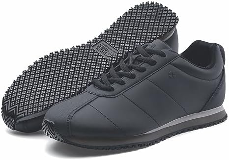Shoes for Crews Avery, Women's Slip Resistant Work Shoes, Water Resistant, Black, Size 7 | Image 1