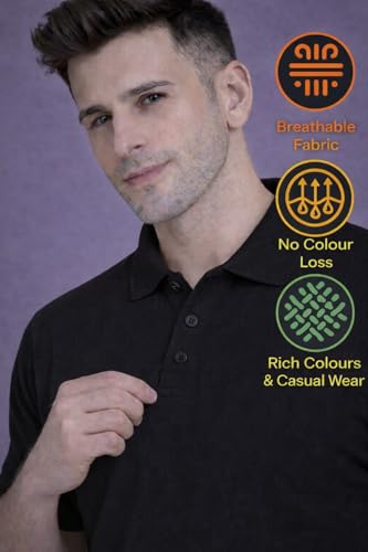 Image of Men Regular fit Polo Neck T Shirt||Casual Wear ||Half Sleeve Tshirt for Men