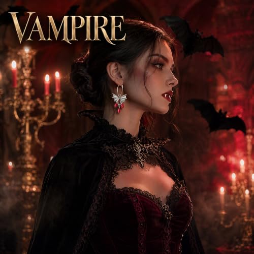 Women Dark Bat Earrings - image 3