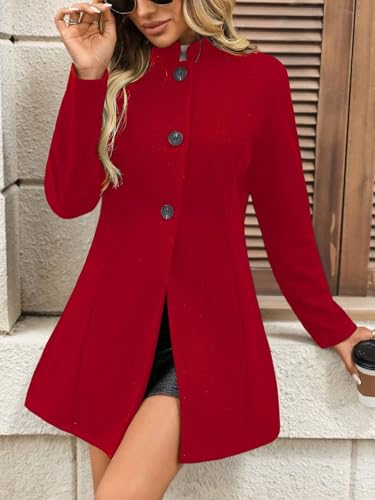 Chilly Days? Meet Your New Favorite Red Fall Winter Jacket – Medium Size, Perfectly Stylish! - Image 4