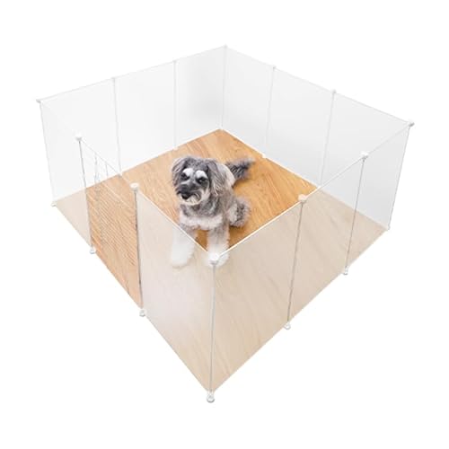ペットサークル 折りたたみ パネル ペットフェンス 70×50cm ドア付き プレイサークル 室内 屋外 置くだけ 半透明 軽量 犬 猫 パーテション 侵入防止 小型犬 中型犬 パネル13枚 脱走防止 PC070CR