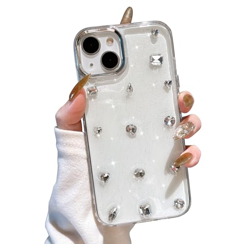 Coque iPhone 14 brillant 3D diamants esthétique pour soirée et quotidien