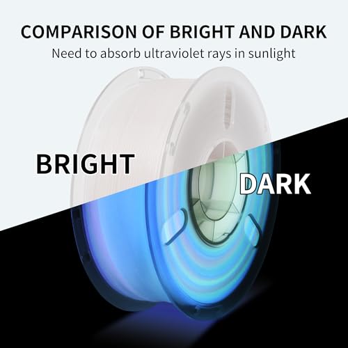 Image of RAMBERY Glow in The Dark Rainbow 3D Printer Filament Luminous PLA Filament 1.75mm 3D Printing Filament Fit Most FDM Printers, 1kg(2.2lbs) /Spool