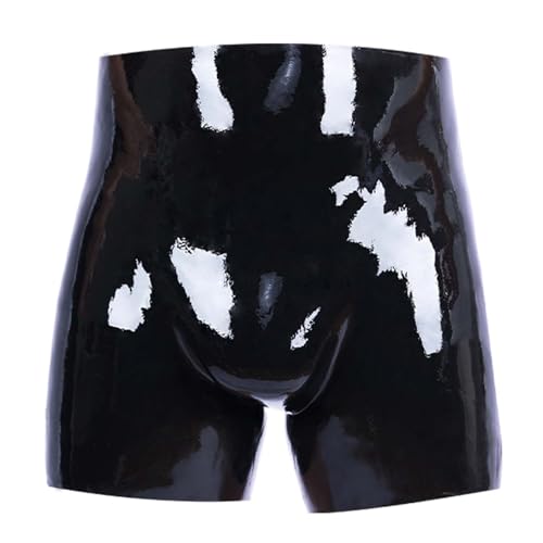 Boxer brillant pour homme en silicone souple SMITIZEN, slip style latex noir
