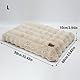 BingoPaw Hundebett Grosse Hunde waschbar: Hundekissen flauschig Plüsch Hundematte für große mittelgroße Hunde, Hundematratze wasserdicht abnehmbar rutschfest, Beige, L 90x60x10 cm