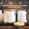 Amazon.com: Beautiful Bathroom Organizer Jars For Qtips, Cotton Balls ...