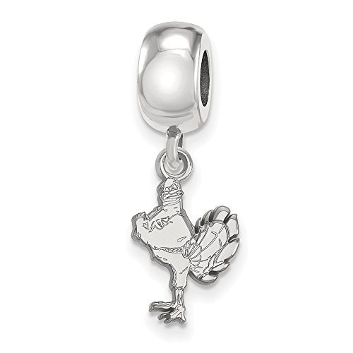 Virginia Tech Bead Charm Small (1/2 Inch) Dangle (Sterling Silver)
