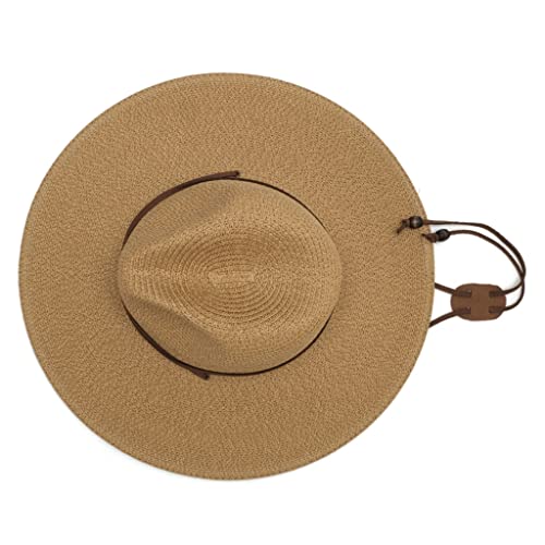 Chapeau Panama de plage d'été avec cordon menton réglable - 2