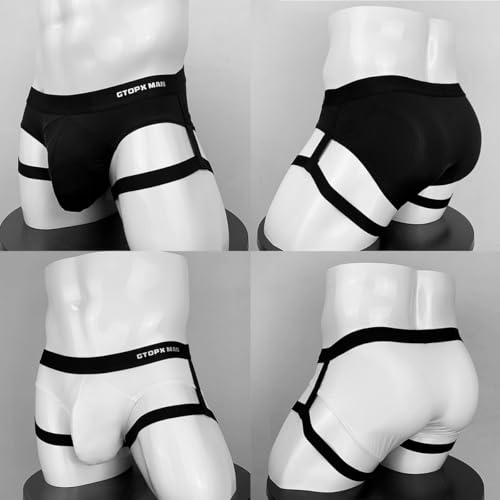 Sexy Underwear for Men Ice Silky Comfortable Briefs Stretch Strappy Lingerie2