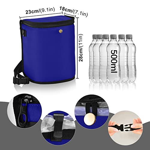 Image of Wudan Small Car Trash Can Navy Blue Accessories for Garbage Storage Organizer with Lid Waterproof Portable Auto and Truck Interior Seat Bin