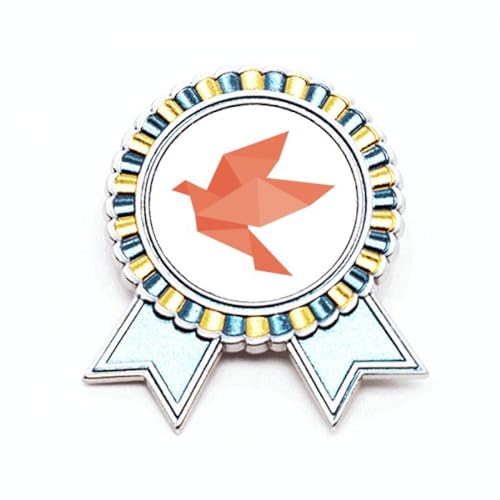 Broche oiseau rouge Origa en métal taille M pour accessoiriser vos vêtements