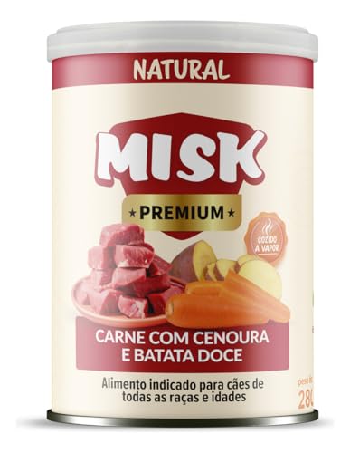 Ração Úmida Natural Misk Carne Com Cenoura E Batata Doce Pet