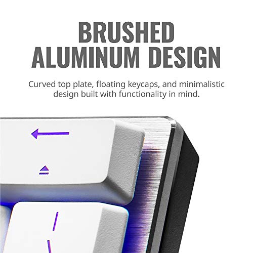 Image of Cooler Master SK620 60% Sliver White Mechanical Keyboard with Low Profile Brown Switches, New and Improved Keycaps, and Brushed Aluminum Design | 60% Wired Layout, Silver White Brushed-Aluminum Top, Low-Profile Brown Switches, Rgb Lighting, USB-C