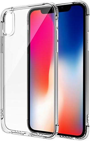 Eartonx Clear TPU Shell, Air Cushion Drop Protection Shock Absorption Crystal Soft Flexible TPU Case Cover Compatible for iPhone X/XS(Crystal Clear)