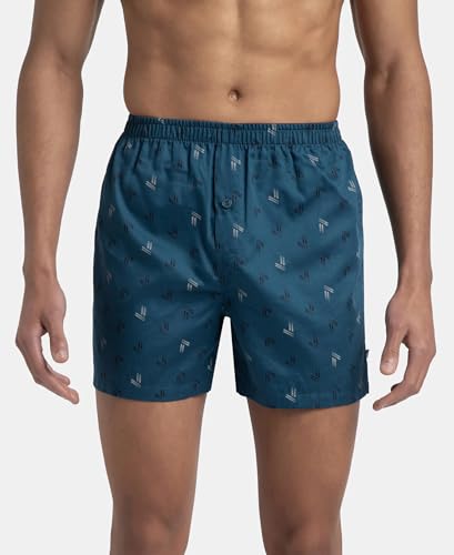 Image of Jockey 8222 Men's Super Combed Mercerized Cotton Woven Printed Inner Boxers with Ultrasoft and Durable Inner Waistband (Pack of 2)