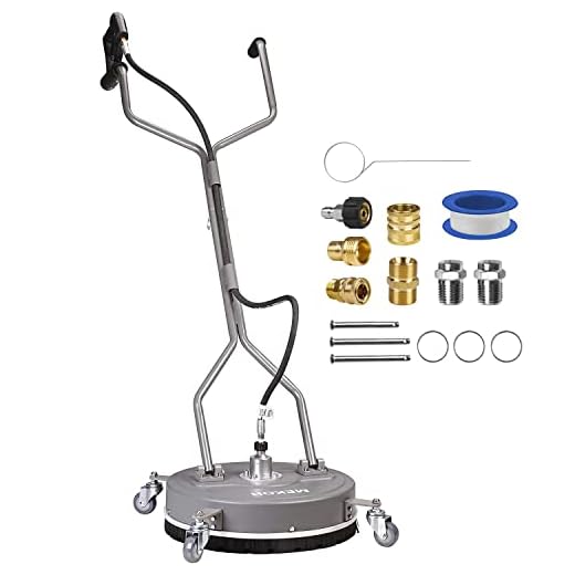 MEKOH Pressure Washer Surface Cleaner 20-Inch, Power Washer Accessories 4000 PSI, Driveway Pressure Washer Attachment with 3/8 Inch Quick Connect, 4 GPM for Sidewalks