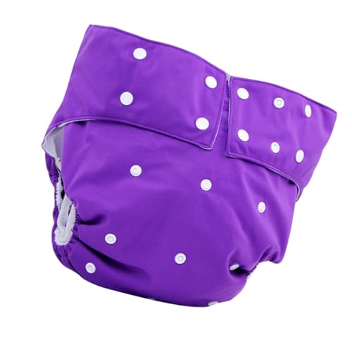 NOLITOY Washable Diaper Large Adult Nappy Leakproof Soft Breathable for Elderly Purple 504