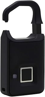 YEBDD Fingerprint Lock Smart Keyless USB Rechargeable Access IP65 Waterproof Anti-Theft Security Padlock Door Luggage Case Lock