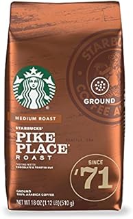 Starbucks Medium Roast Ground Coffee — Pike Place Roast — 100% Arabica — 1 bag (18 oz.)
