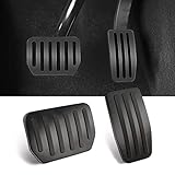 2PCS Anti-Slip Gas/Brake Pedal Covers Compatible with Model3/Y Car Pedal Cover Kit,Driller-Free Car Accessories for Car Safety & Car Decoration (Black/2pcs)