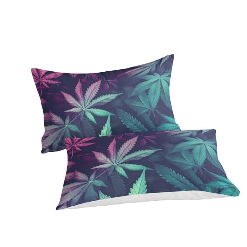 Parure de lit feuilles de palmier 140x200 microfibre 3 pcs - 3