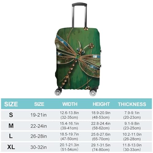 Jewel Dragonfly Printed Luggage Cover Protector, Fits 18-32 Inch Luggage2