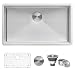 Ruvati 32-inch Undermount 16 Gauge Tight Radius Kitchen Sink Stainless Steel Single Bowl – RVH7400