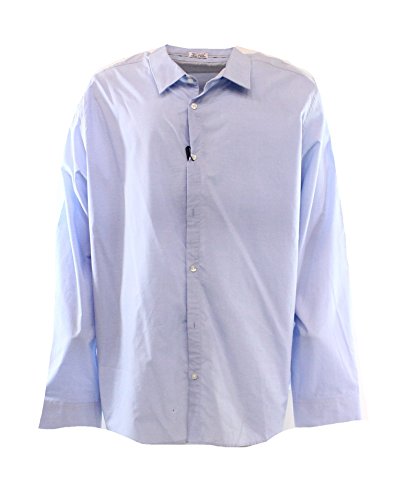 Calvin Klein Men's Chambray Square Dot Dobby Long Sleeve Woven Shirt