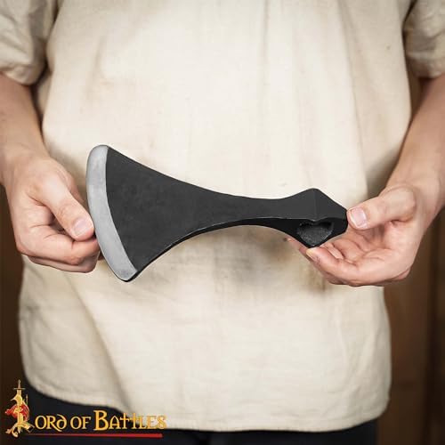 Lord of Battles Viking Axe Hand Forged Dane Axe Head High Carbon Steel Battle Axe, Outdoor Axe Head Replacement Tool for Wood Splitting and Hunting Axe Head Viking Gift for Him - Thumbnail 5