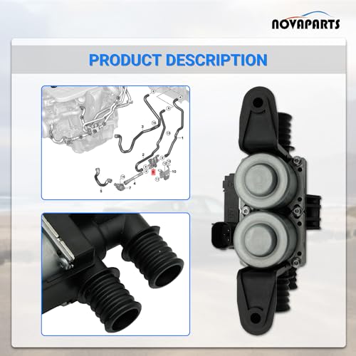 NOVAPARTS 64116910544 Heater Control Valve for 2004-2018 BMW E53 E70 F15 X5 2008-2019 BMW E71 F16 X6 1147412166 EHV102 701-005 Water Control Valve