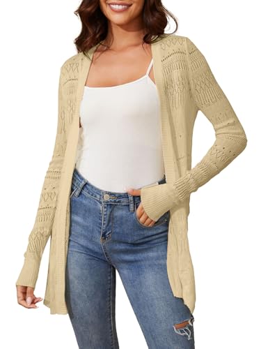 Image of Spicy Sandia Tie Front Sheer Shrug 3 /4 Sleeve Cropped Crochet Cardigan for Summer Lightweight