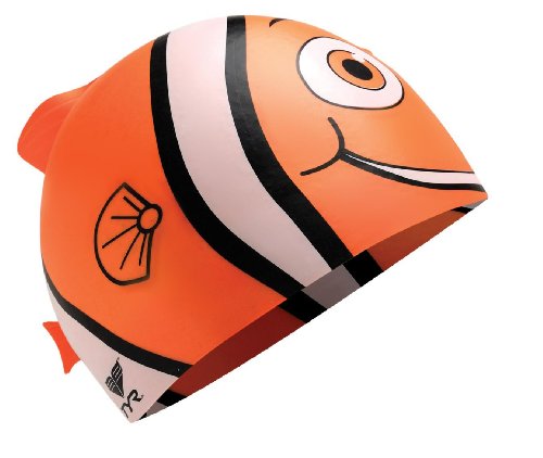 TYR Happy Fish Junior Silicone Cap, Orange