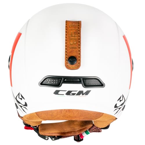 Casco esquí unisex CGM EBI blanco y rojo mate en talla S 3
