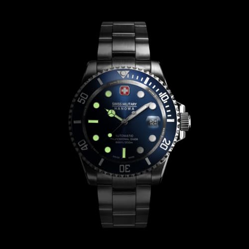 Image of Swiss Military Hanowa SMWGL0006304 SEALORD - Swiss Made Round Blue Automatic - Watch for Men