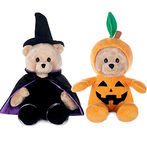My OLi 9' Pumpkin Wizard Stuffed Animal Plush - Witch & Pumpkin Plush Toy with Flip-Top Hat - Cute Teddy Bear for Kids, Babies & Toddlers