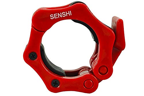 UK Warrior Red 50mm Olympic Barbell Clamp (Pair) Collar Clip Weight Dumbbell Spinlock Lift Spring Lock Weight Stopper Bar Lifting BodyBuilding - Image 4