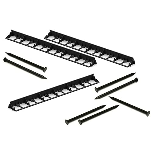 Borde de césped y borde de jardín con clavijas de alta resistencia, 10 m/78 mm de alto, borde flexible de fácil instalación para macizos de flores, huertos y paisajismo, corte para adaptarse a tamaños Cover