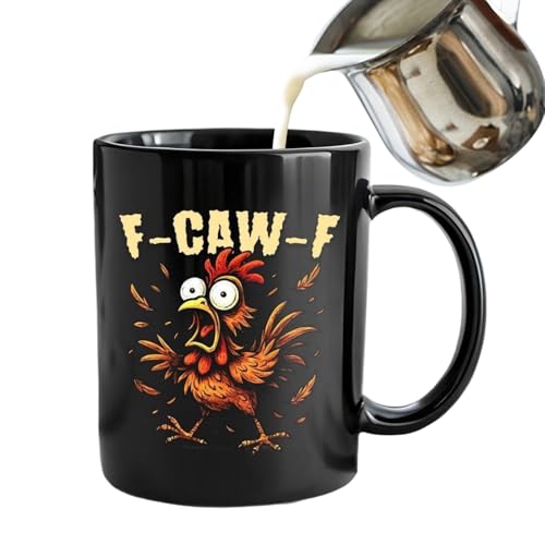 Taza divertida para polluelos, taza de gallo gritando, vasos para pollos que mudan | Recipiente para bebidas con temática de granja de cerámica para té frío caliente, leche, agua, , bebida, oficin