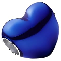 Metallic Blue Heart Charm 1112