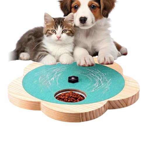 Dog File Board with Treat Box - Wooden Rotating Adjustable Resistance