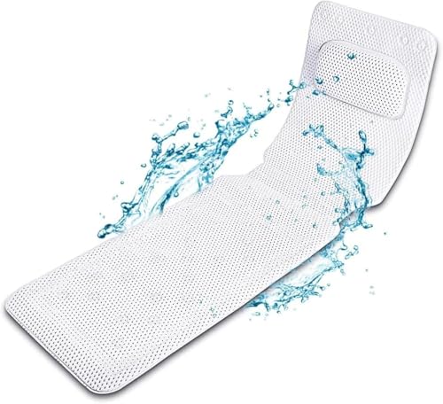 Tapis de baignoire antidérapant avec coussin ergonomique intégré