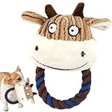 Decorhome Quietschendes Hundespielzeug, beißfestes Plüsch-Hundespielzeug, Kauspielzeug, gefülltes Hundespielzeug, interaktives Hundespielzeug mit Baumwollseil für Heimtiergeschäfte