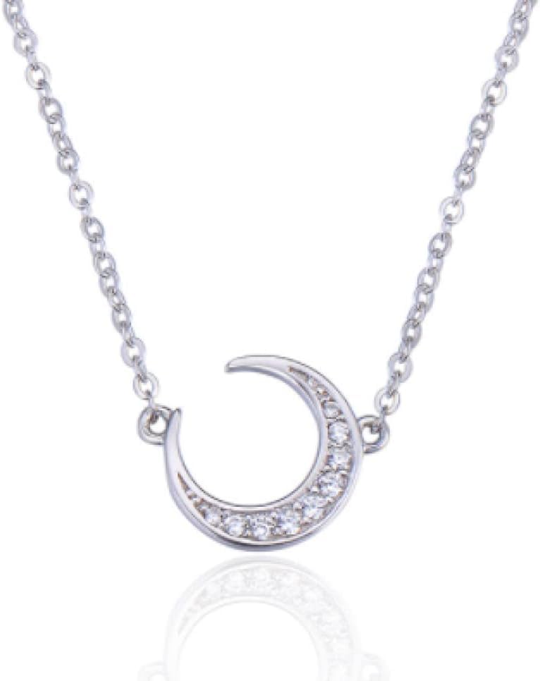Collier Lune en Argent S925 : Cadeau Idéal pour Femme, Fille et Couple avec Écrin Bohême