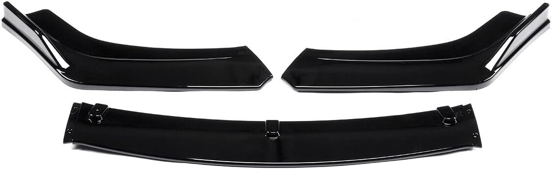 3 Pcs Front Bumper Lip for Honda Civic 2016-2020, Gloss Black Front Lip Chin Splitter Spoiler Body Kit Honda Civic Accessories (Glossy Black)