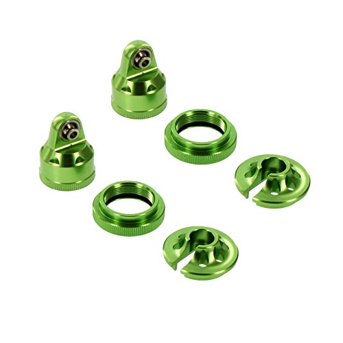 Atomik Alloy Shock Cap Assembly | Replacment for X-Maxx Alloy Shock Cap Assembly Part 7764 | Green - 2 Sets