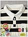 GORGLITTER Men's Striped Rugby Shirts Color Block Graphic Long Sleeve Collared Preppy Sweatshirt Casual Going Out Outfits Black and White Small